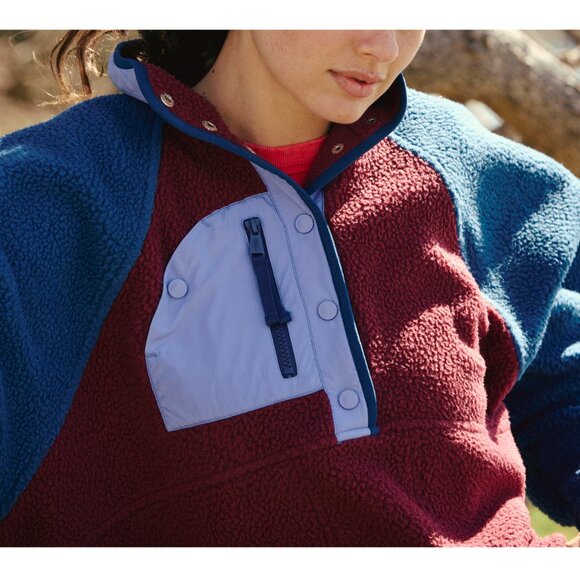 🎉LAST CHANCE🎉 FP MOVEMENT Hit The Slopes Colorblock Pullover / Mahogany Combo - Picture 7 of 9